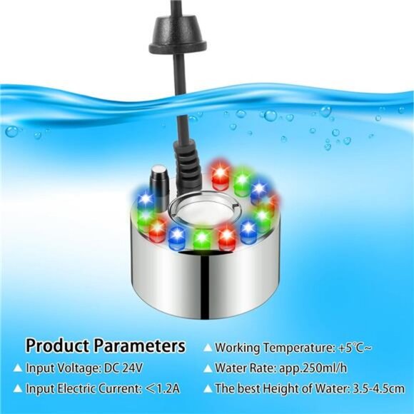 2PCS Mist Maker, Fogger Water Fountain Mini Fog Machine Atomizer Air Humidifier - Picture 4 of 8